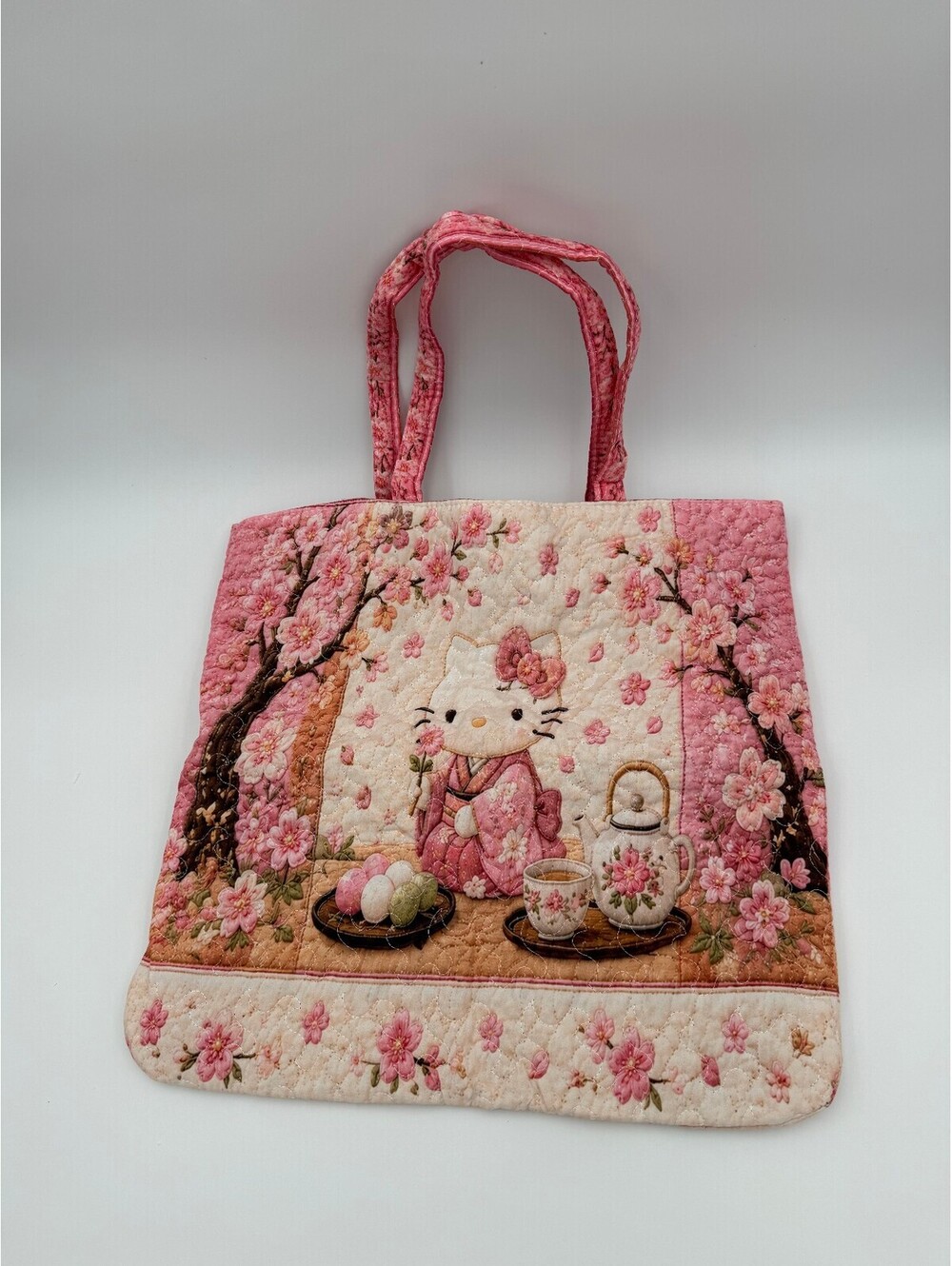 Cute Character Quilted Duffle Bags -  Cherry Blossom